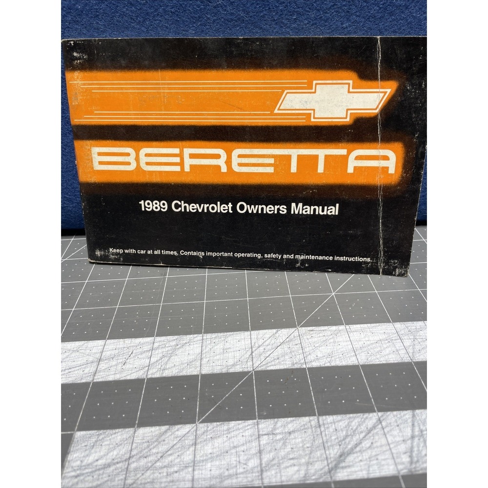 1989 Chevrolet Beretta Owners Manual